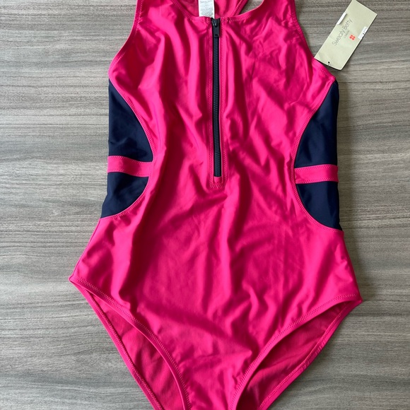 Sweaty Betty Wave Zip Thru Swimsuit - Picture 5 of 11